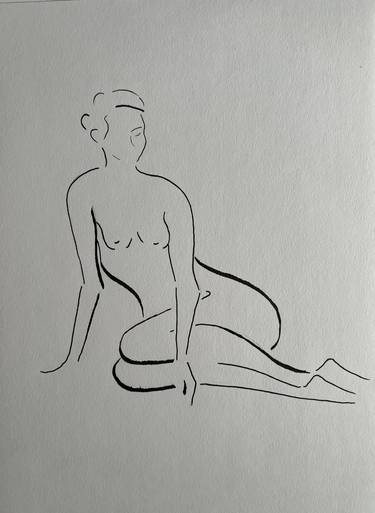 Original Minimalism Nude Drawings by Philip Cope