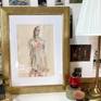 Watercolour woman nude painting.