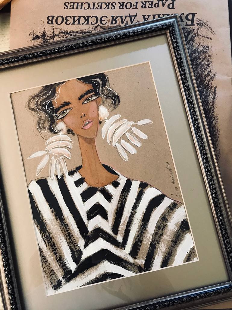 Original Illustration Fashion Painting by Irena Matiash