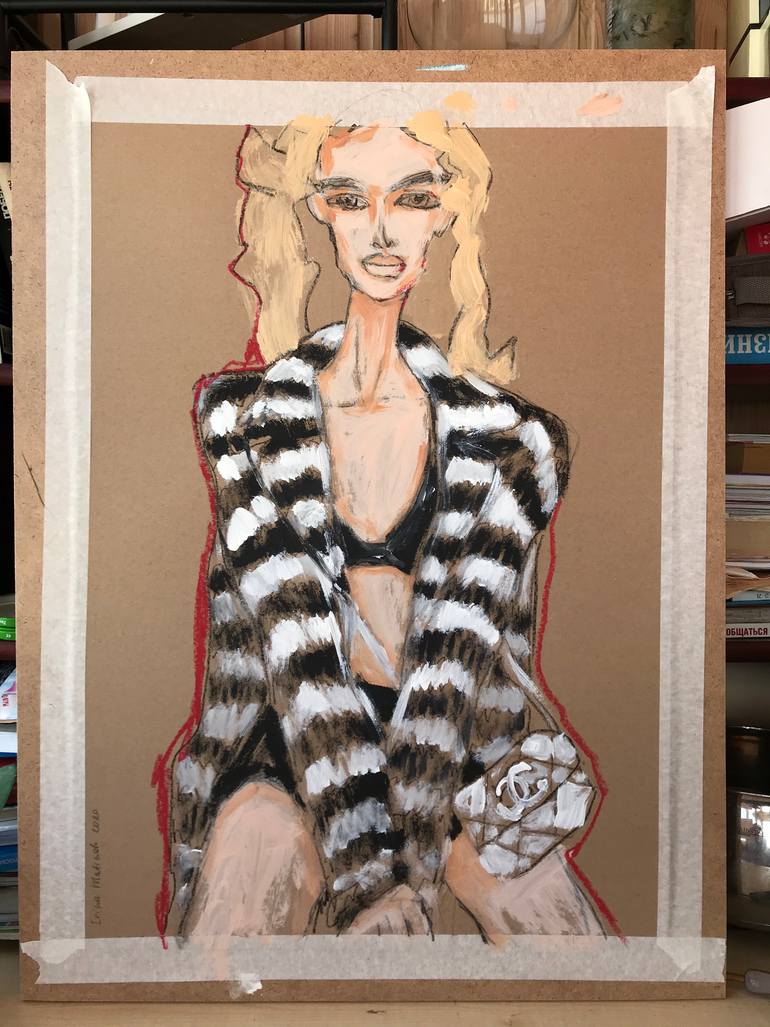 Original Illustration Fashion Painting by Irena Matiash