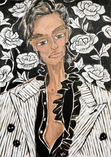 Fashion illustration, Saint Laurent SS22 thumb