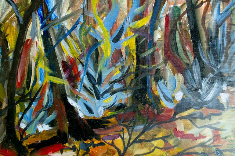 Original Expressionism Landscape Painting by Judit Nemeth
