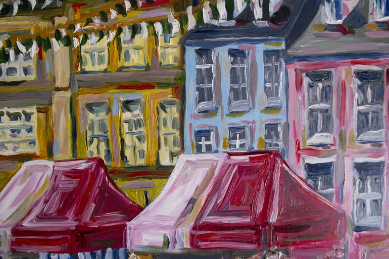 Original Expressionism Cities Painting by Judit Nemeth