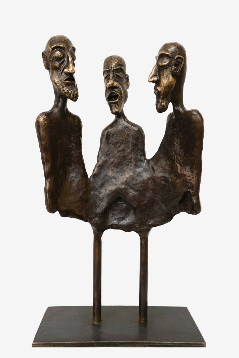 Original figurative Men Sculpture by Elsa Munoz