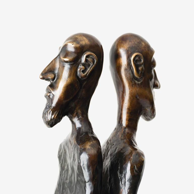 Original Expressionism Men Sculpture by Elsa Munoz