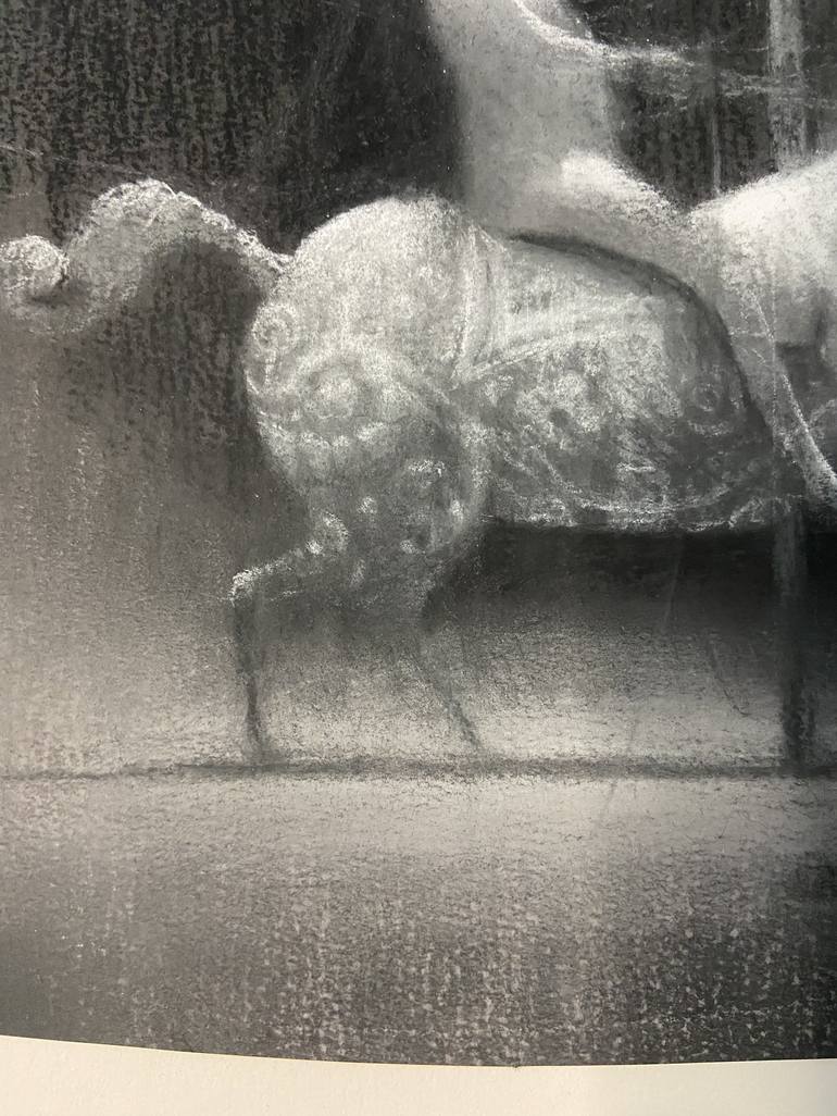 Original Fine Art Horse Drawing by Barbara Gardner