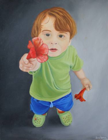 Original Figurative Children Paintings by Flávia Leitão