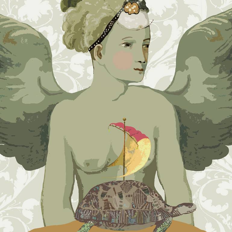Original Figurative Animal Mixed Media by Andrea Eberbach