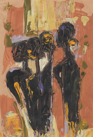 Print of Abstract Expressionism People Paintings by SEVAL ILIK