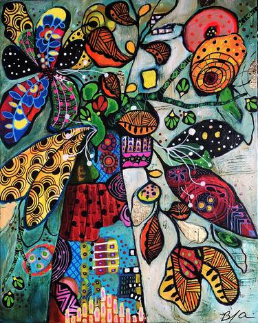 Saatchi Art Artist Behnaz Ahmadian; Paintings, “She Grew Like Wild Flowers” #art