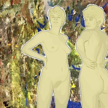 Original Abstract Nude Digital by Steve Starr
