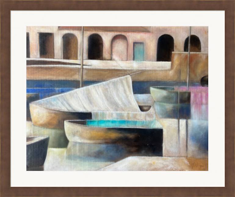 Original Boat Painting by Marco Vignoli