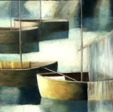Original Abstract Expressionism Boat Painting by Marco Vignoli