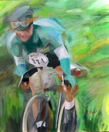 Original Expressionism Bike Paintings by Marco Vignoli