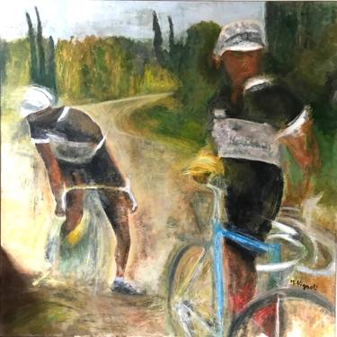 Original Expressionism Bike Paintings by Marco Vignoli