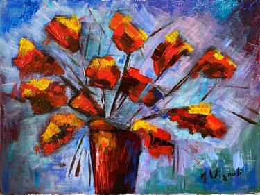 Original Abstract Expressionism Still Life Paintings by Marco Vignoli