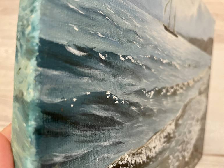 Original Photorealism Seascape Painting by Olga Yashina