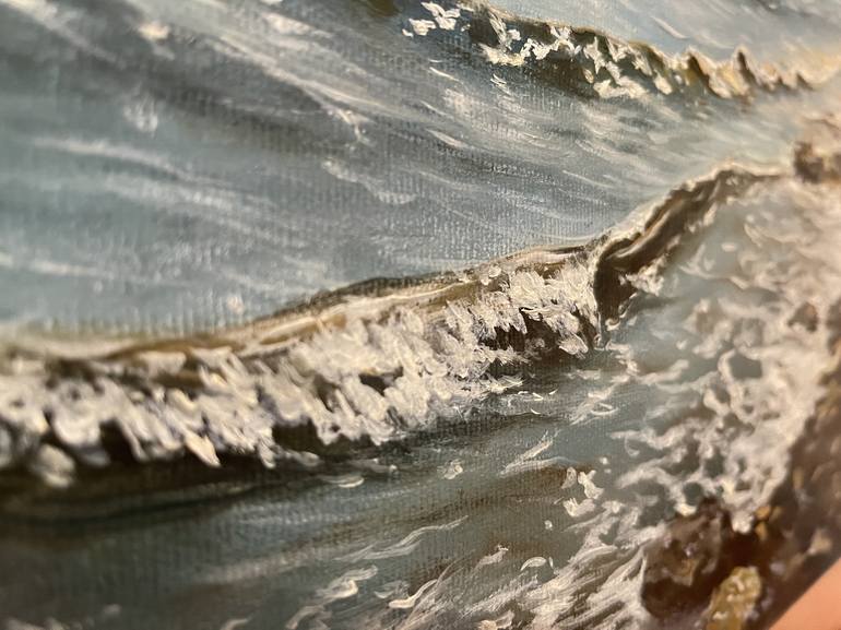 Original Photorealism Seascape Painting by Olga Yashina