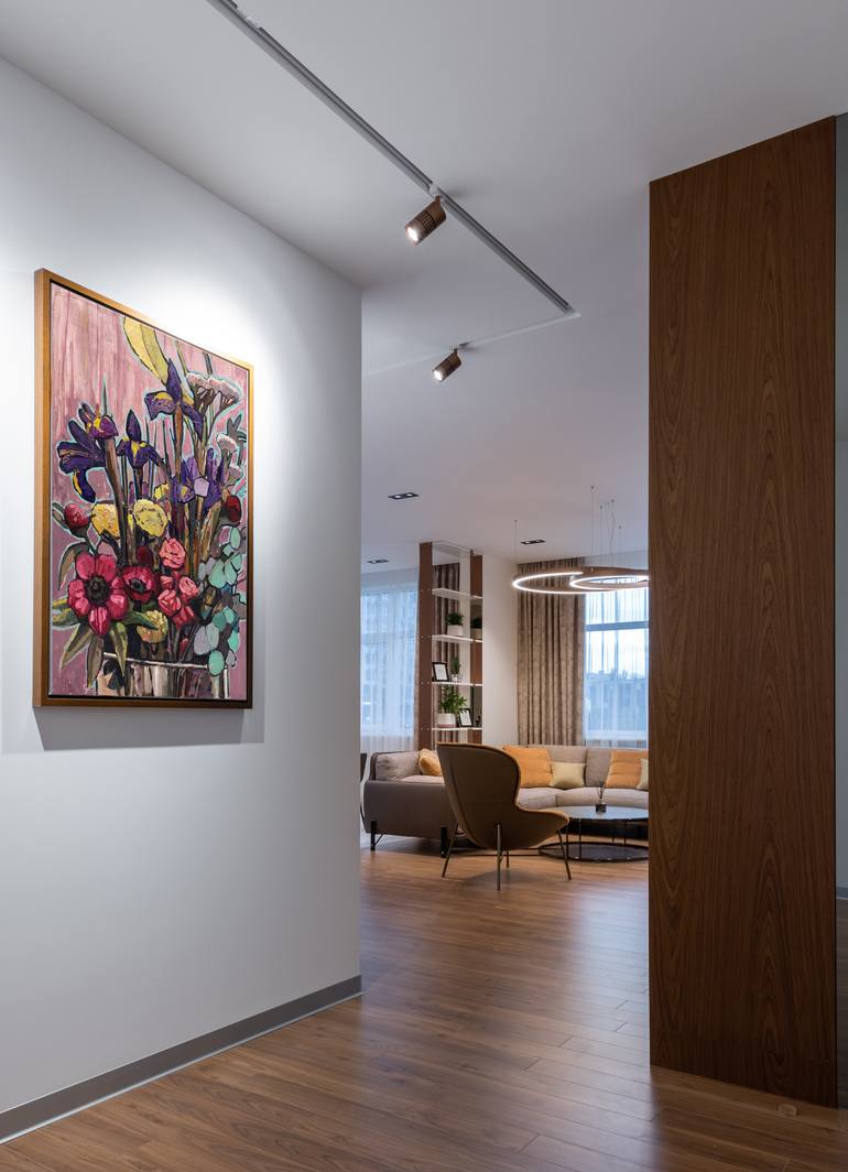 Original Art Deco Floral Painting by Maria Barkovskaya