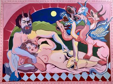 Original Pop Art Body Painting by Emily Malone