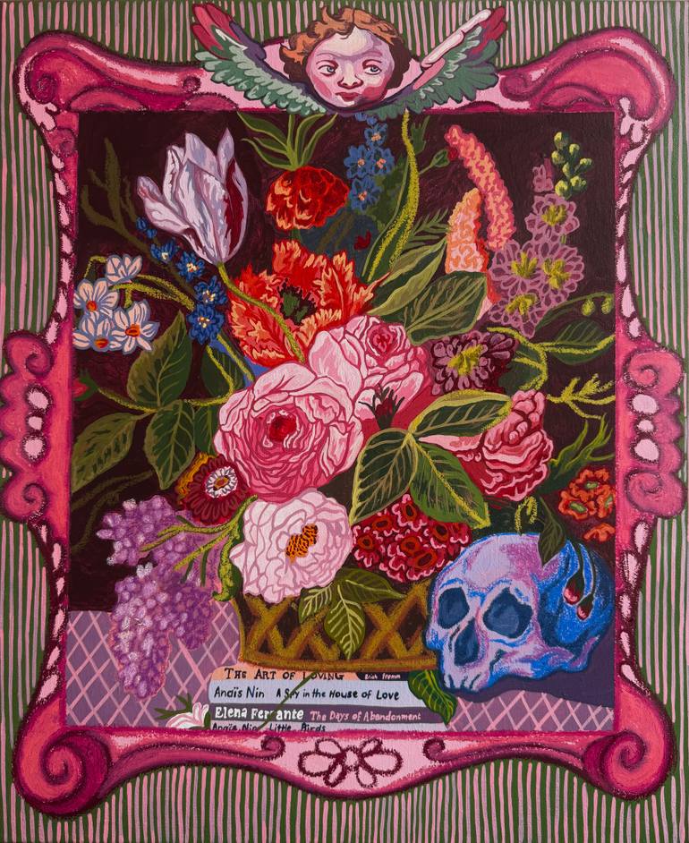Original Floral Painting by Emily Malone | Fauvism Art on Canvas | Live a little, Love a lot