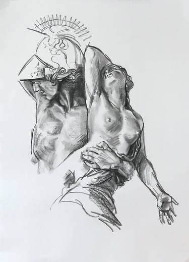 Original Figurative Classical mythology Drawings by Felicity Gill