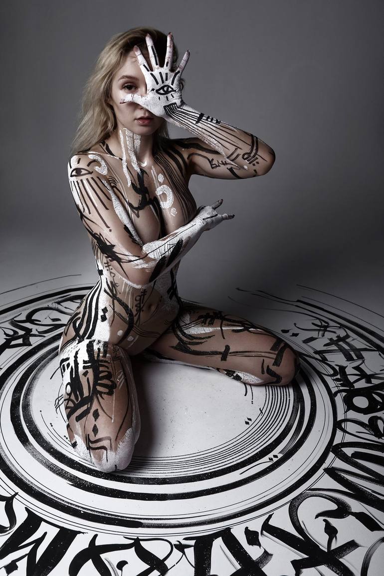 beautiful girl with modern body art and modern painting - Limited Edition  of 10 Photography by Андрій Шкварко