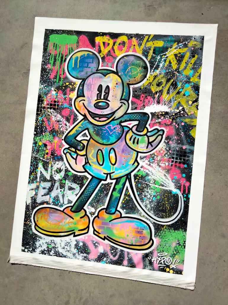Original Street Art Pop Culture/Celebrity Painting by Alessio Hassan Alì