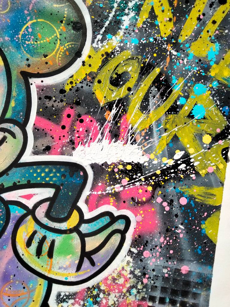Original Street Art Pop Culture/Celebrity Painting by Alessio Hassan Alì