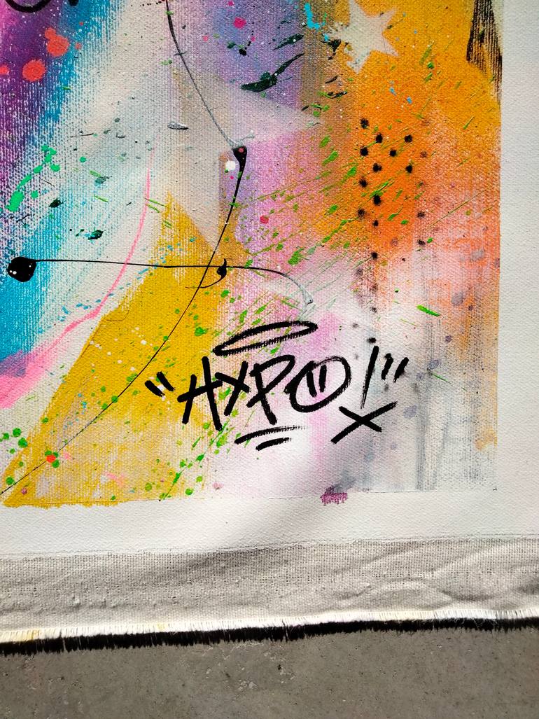 Original Street Art Abstract Painting by Alessio Hassan Alì