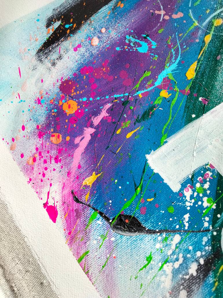 Original Street Art Abstract Painting by Alessio Hassan Alì