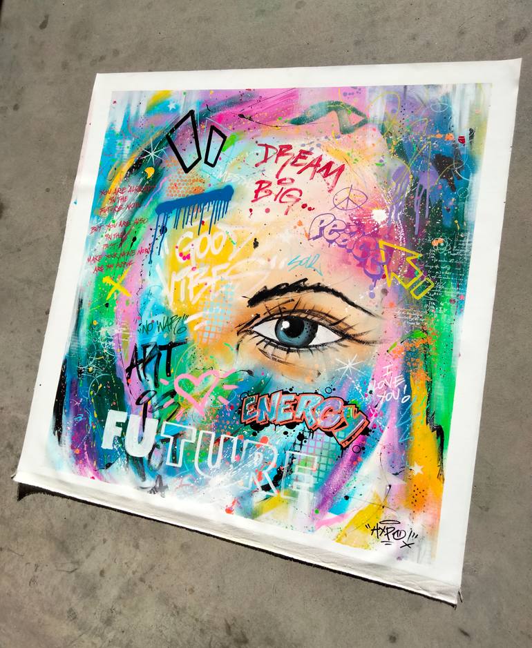 Original Street Art Abstract Painting by Alessio Hassan Alì