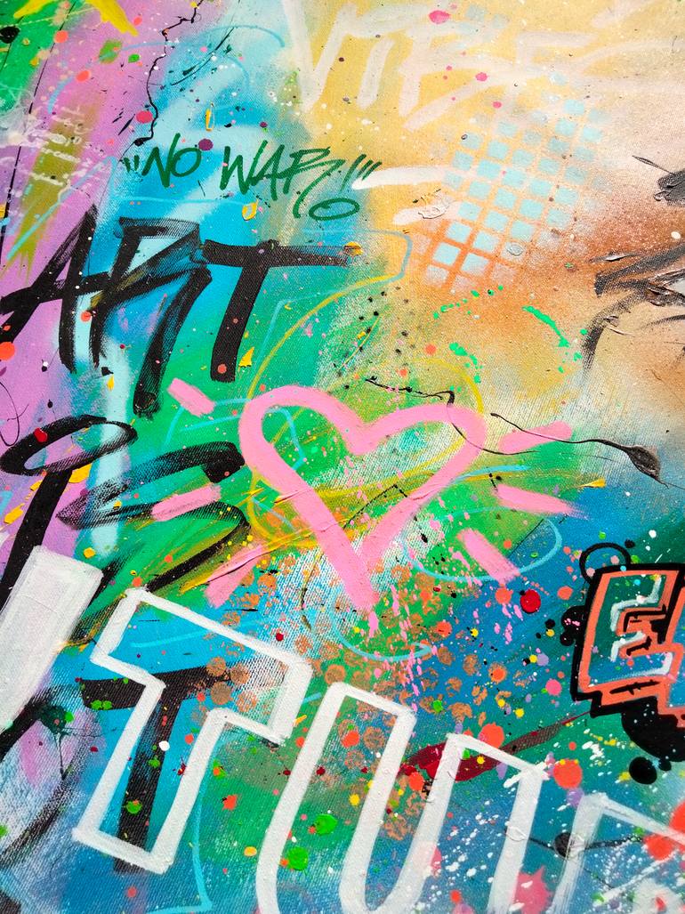 Original Street Art Abstract Painting by Alessio Hassan Alì