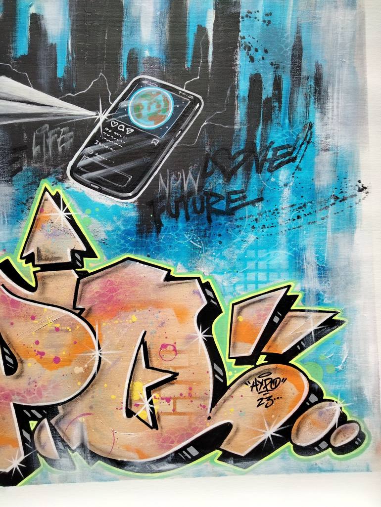 Original Street Art Graffiti Painting by Alessio Hassan Alì