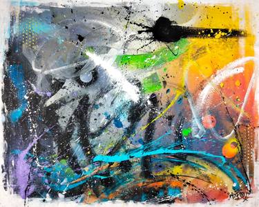 Original Abstract Expressionism Abstract Painting by Alessio Hassan Alì