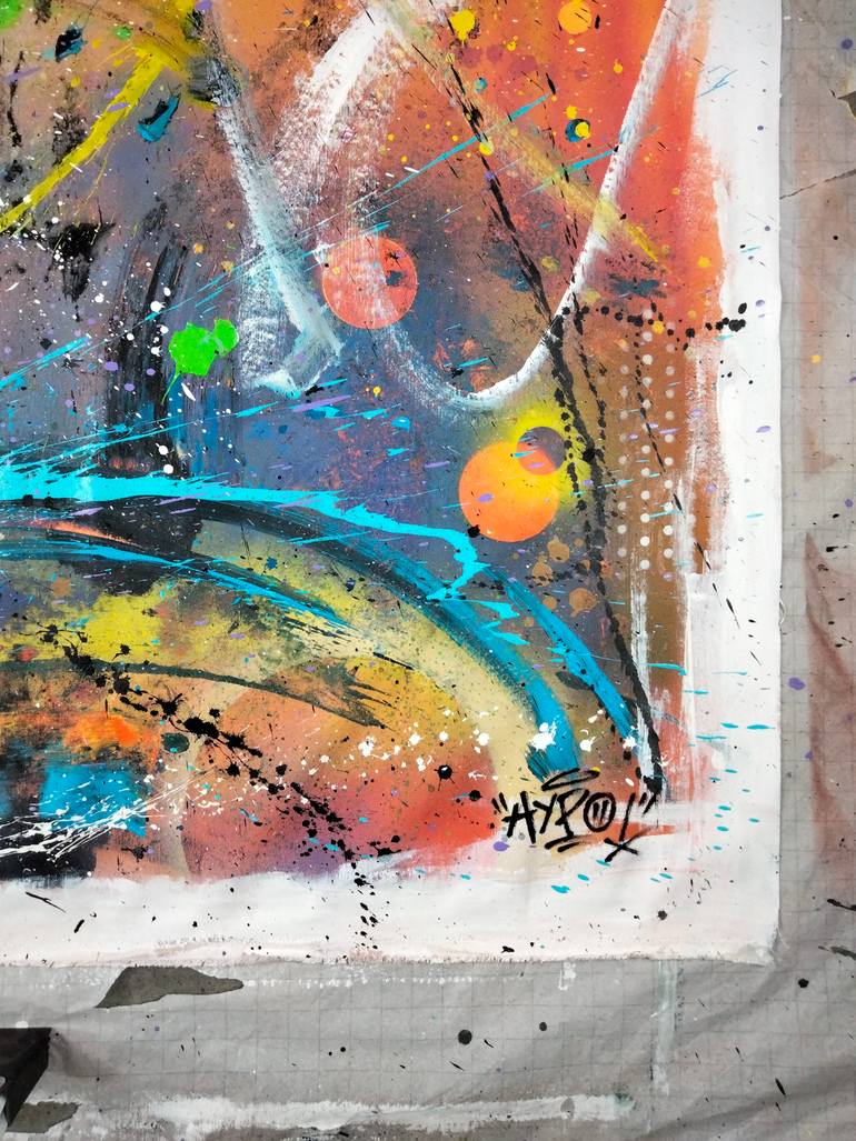 Original Abstract Expressionism Abstract Painting by Alessio Hassan Alì