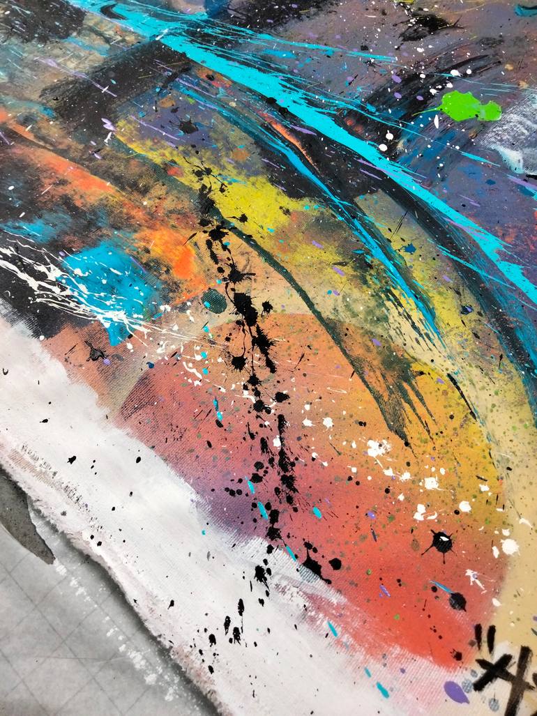 Original Abstract Expressionism Abstract Painting by Alessio Hassan Alì