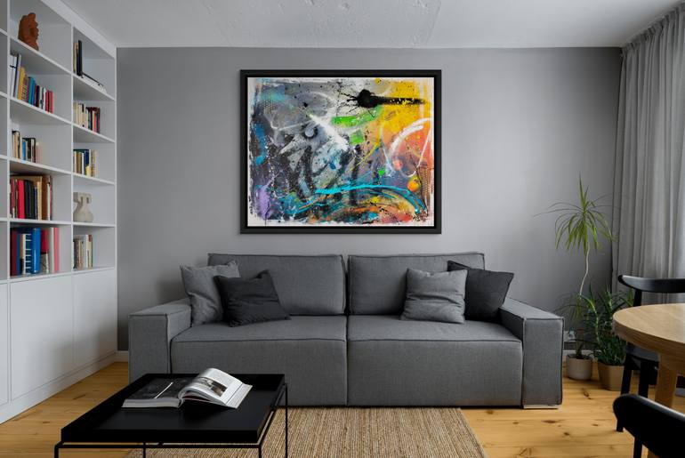 Original Abstract Expressionism Abstract Painting by Alessio Hassan Alì