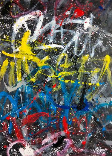 Original Abstract Expressionism Abstract Painting by Alessio Hassan Alì