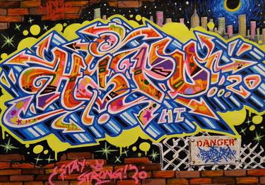 Print of Street Art Graffiti Paintings by Alessio Hassan Alì
