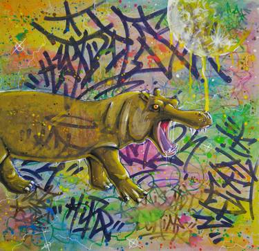 Print of Street Art Animal Paintings by Alessio Hassan Alì
