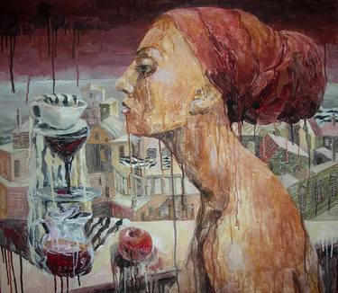 Original Expressionism Women Paintings by Helga Balaban