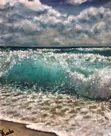 Original Beach Painting by Josephine Florens