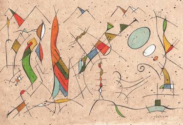 Original Contemporary Abstract Drawing by Ken Nahan
