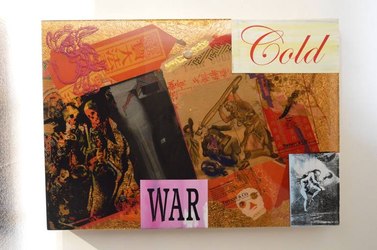 Original Folk Abstract Collage by Robert Hernandez