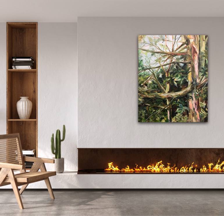 Original Art Deco Nature Painting by Kristina Yaroslavskaya