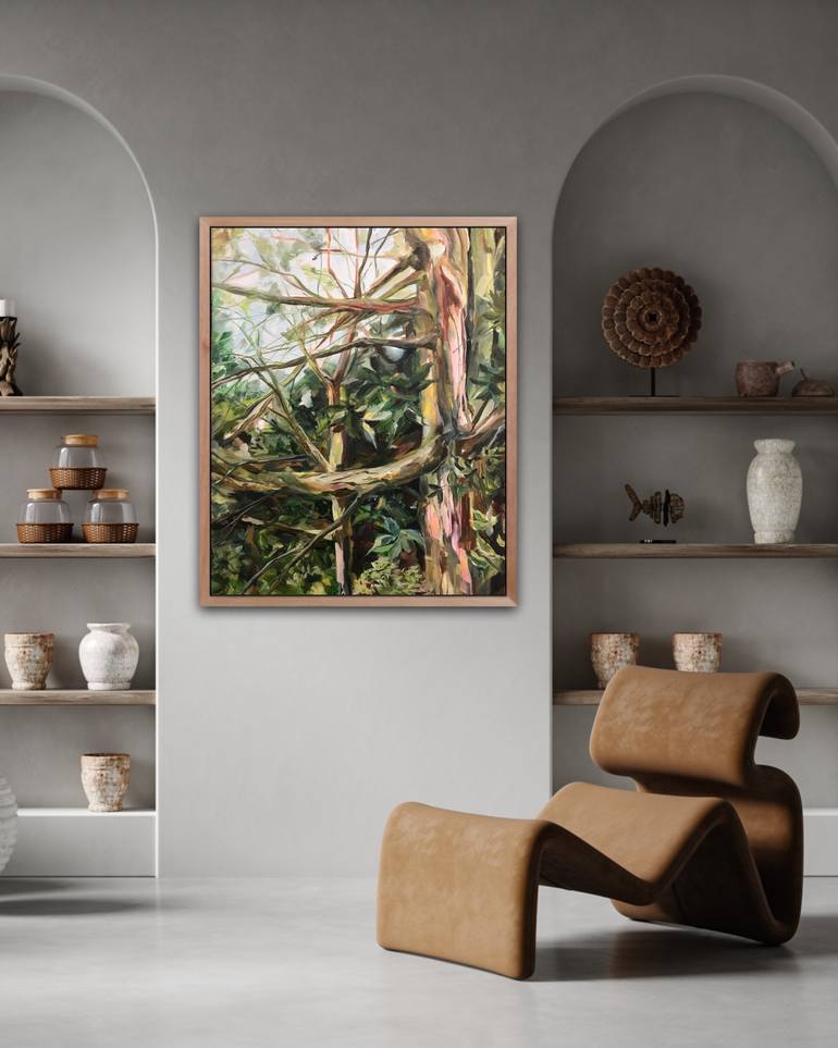 Original Art Deco Nature Painting by Kristina Yaroslavskaya