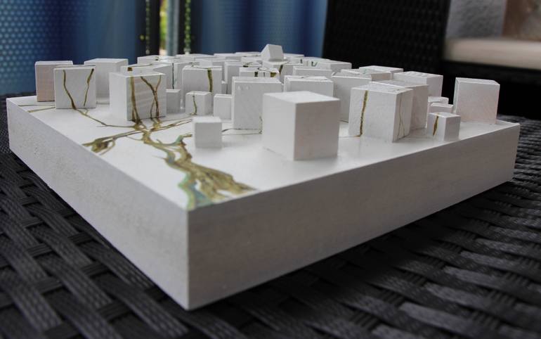 Original Cubism Fantasy Installation by Kristina Yaroslavskaya