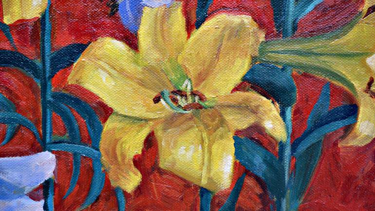 Original Fine Art Floral Painting by Mim Haus