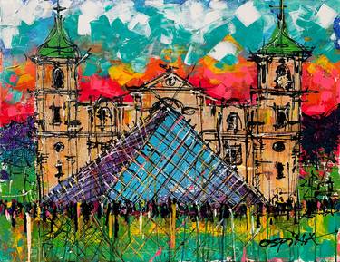 Original Expressionism Architecture Paintings by Carlos Ospina